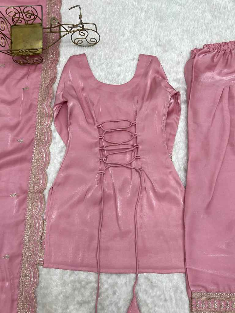 GLASS ROMAN SILK FARSHI SHALWAR SUIT