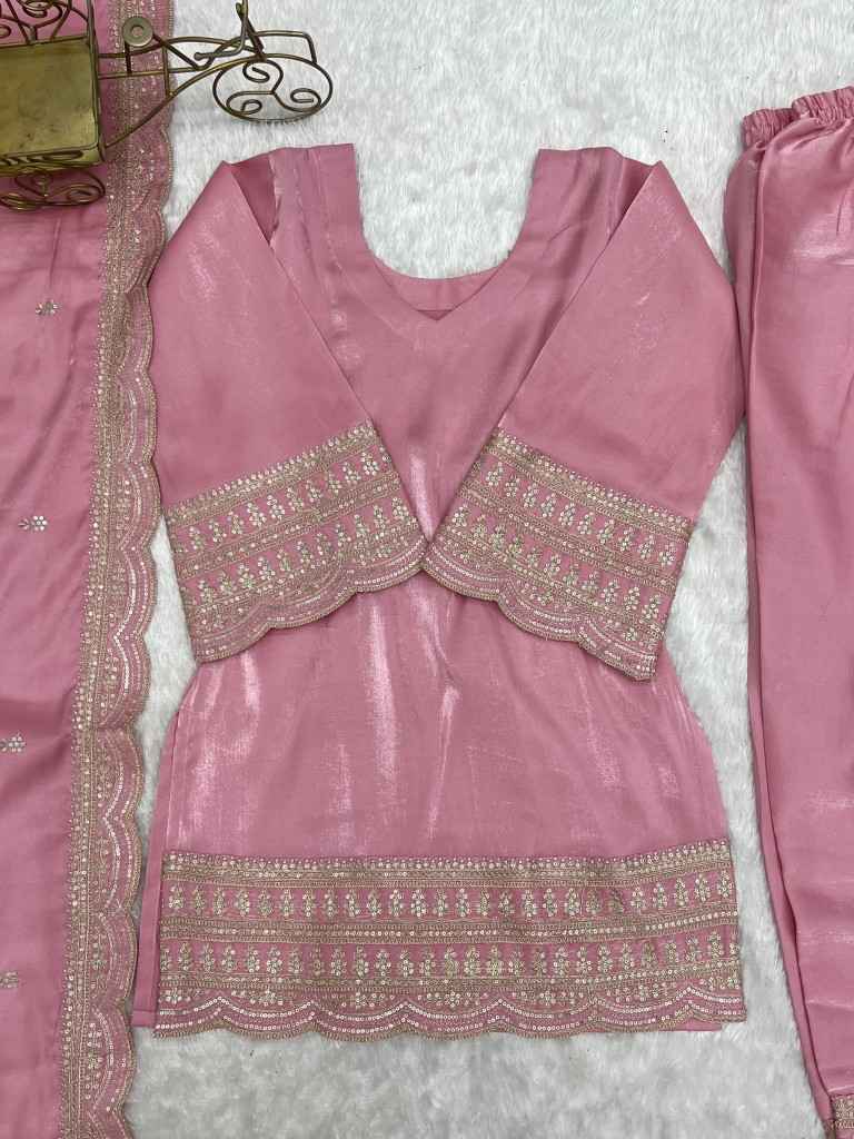 GLASS ROMAN SILK FARSHI SHALWAR SUIT