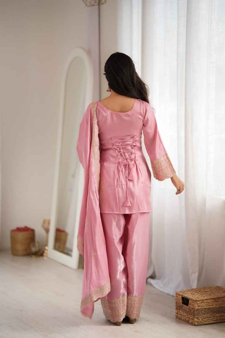 GLASS ROMAN SILK FARSHI SHALWAR SUIT