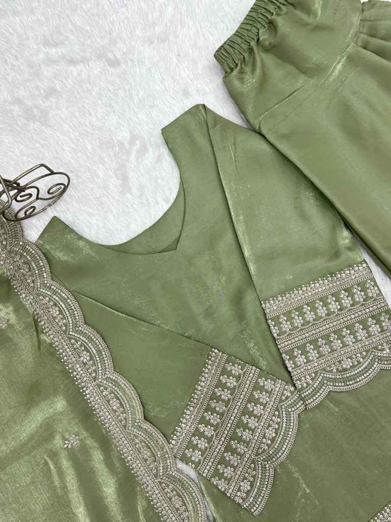 GLASS ROMAN SILK FARSHI SHALWAR SUIT