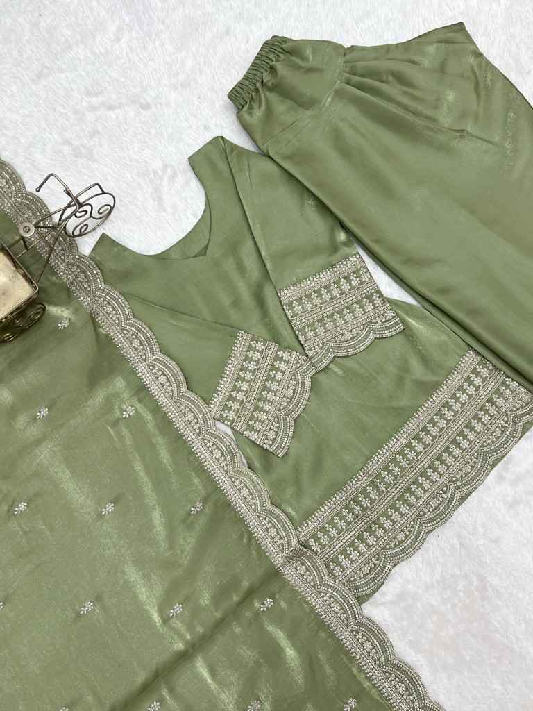 GLASS ROMAN SILK FARSHI SHALWAR SUIT