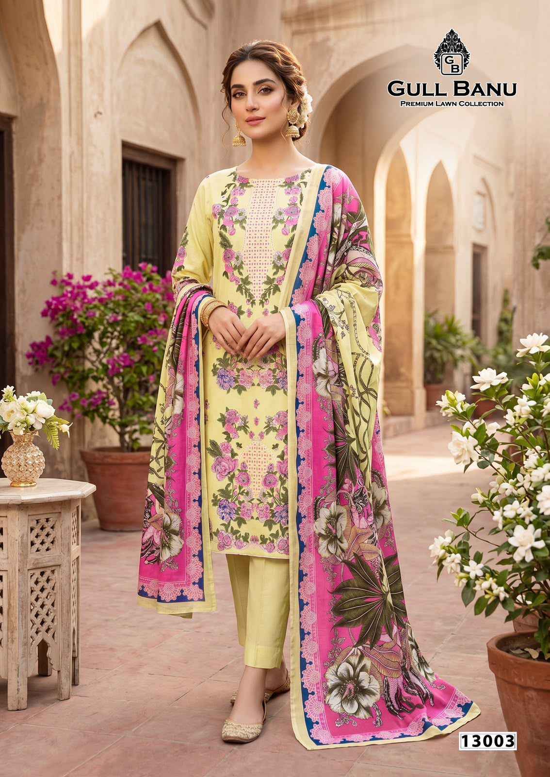 GULL AAHMED GULLBANU VOL-13 PURE CAMBRIDGE DRESS MATERIAL