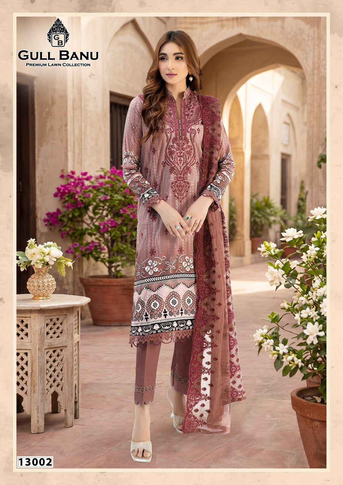 GULL AAHMED GULLBANU VOL-13 PURE CAMBRIDGE DRESS MATERIAL