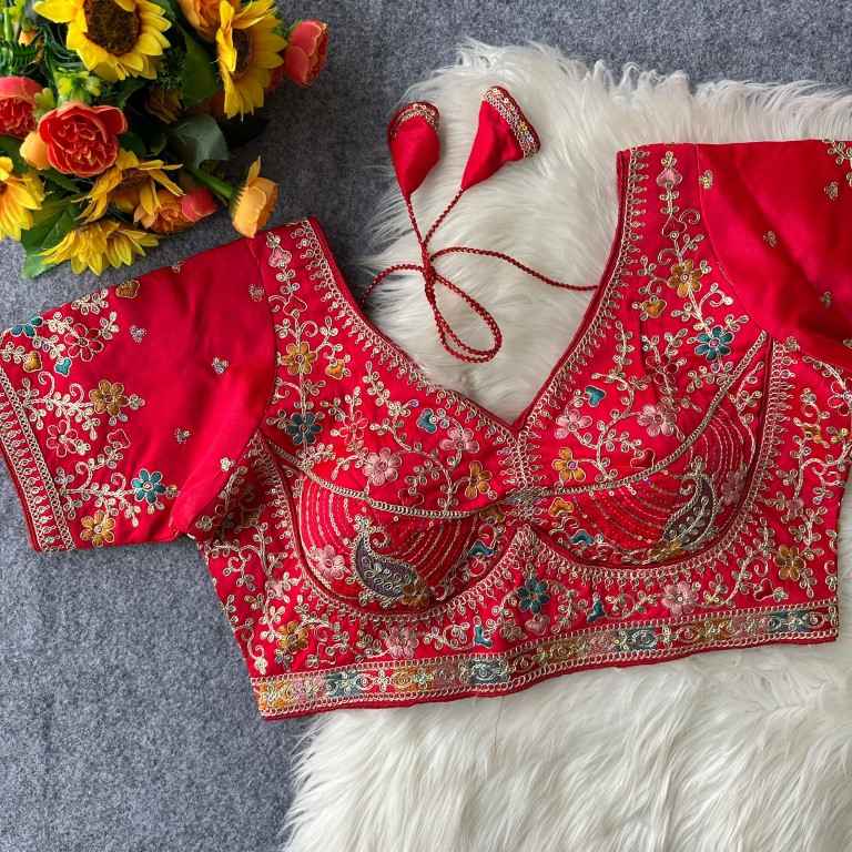 HEAVY SILK EMBROIDERY WORK DESIGNER BLOUSE