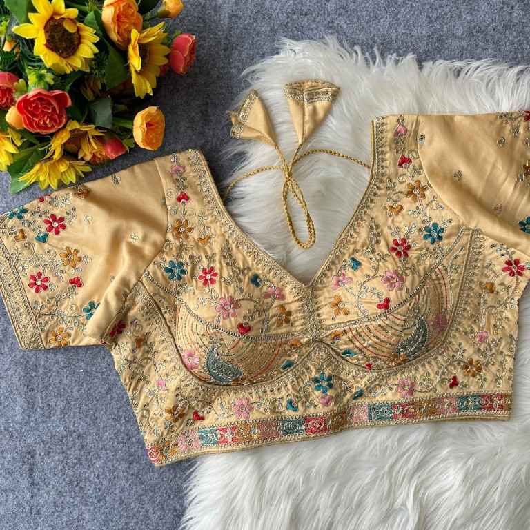 HEAVY SILK EMBROIDERY WORK DESIGNER BLOUSE