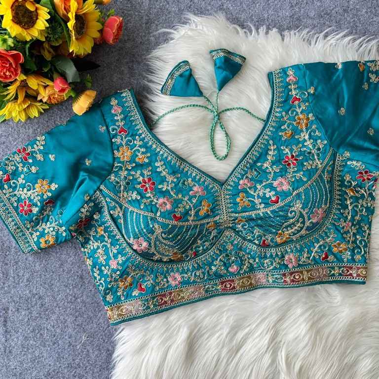HEAVY SILK EMBROIDERY WORK DESIGNER BLOUSE