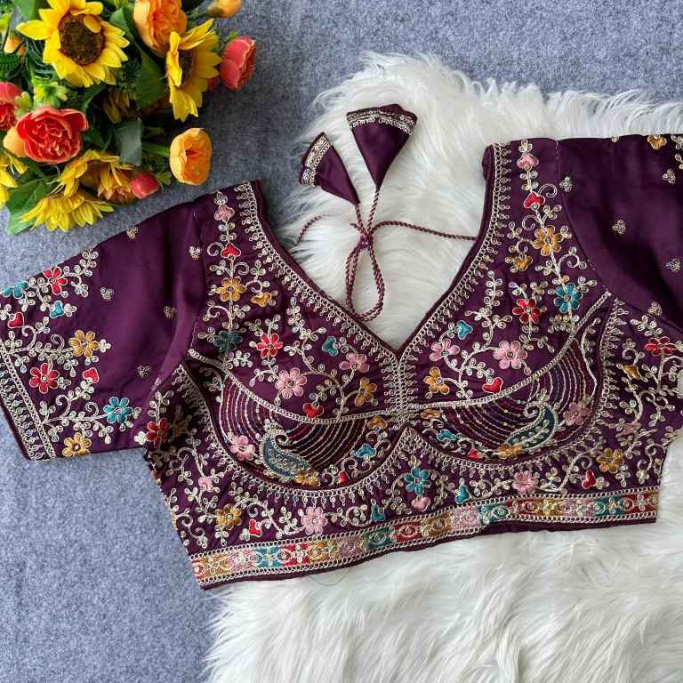 HEAVY SILK EMBROIDERY WORK DESIGNER BLOUSE