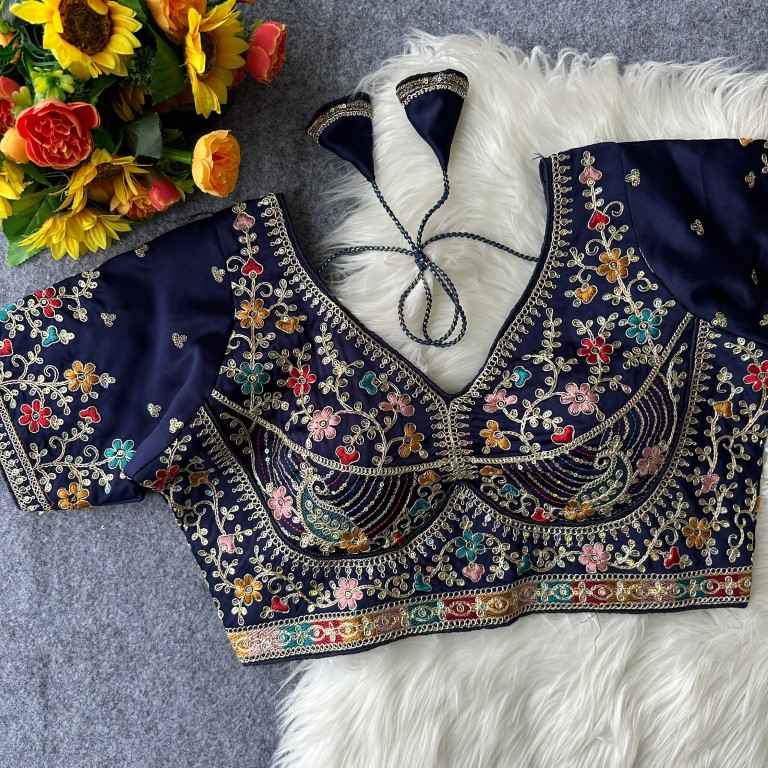 HEAVY SILK EMBROIDERY WORK DESIGNER BLOUSE