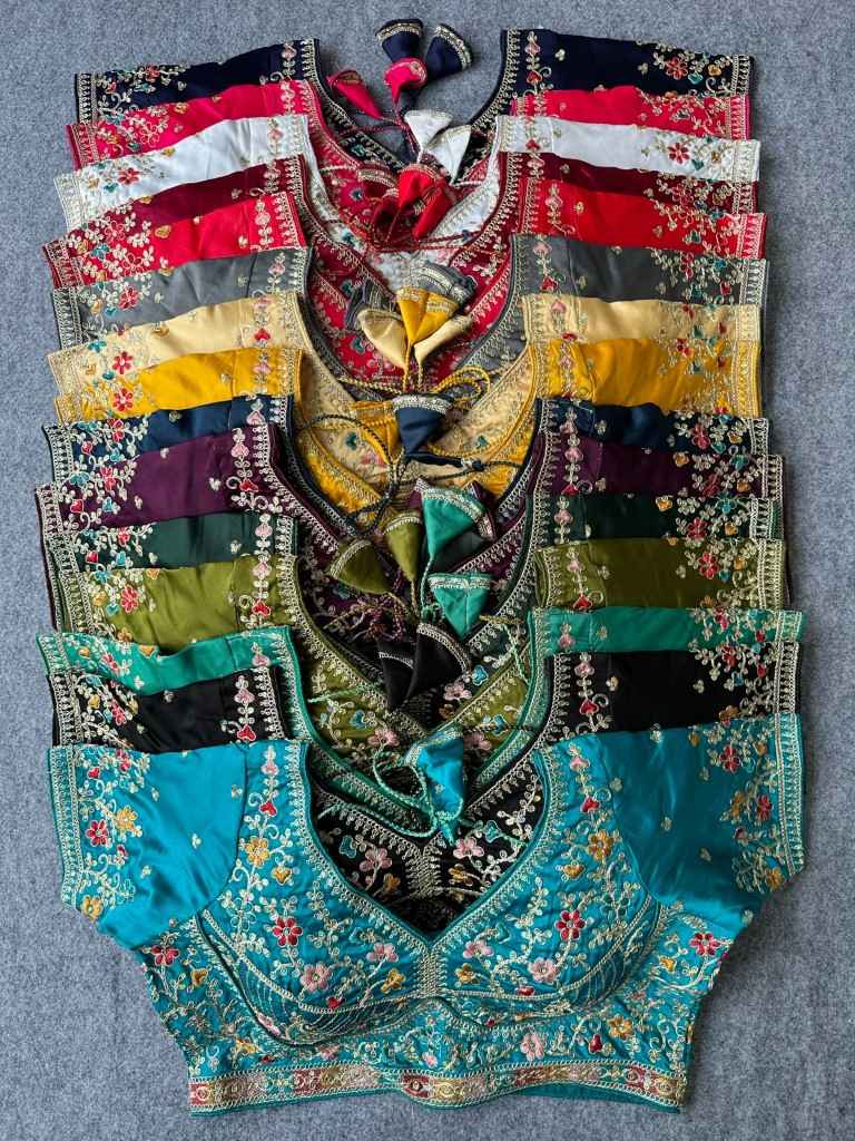 HEAVY SILK EMBROIDERY WORK DESIGNER BLOUSE