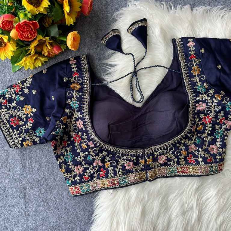 HEAVY SILK EMBROIDERY WORK DESIGNER BLOUSE