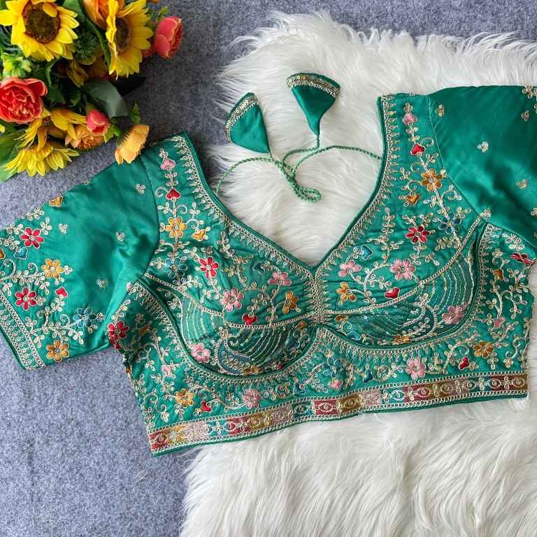 HEAVY SILK EMBROIDERY WORK DESIGNER BLOUSE