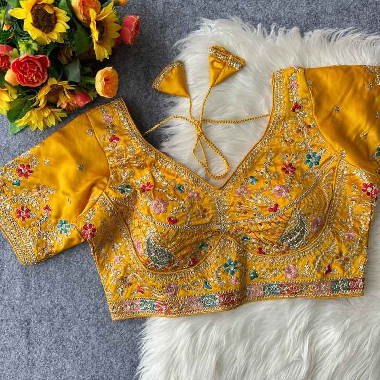 HEAVY SILK EMBROIDERY WORK DESIGNER BLOUSE