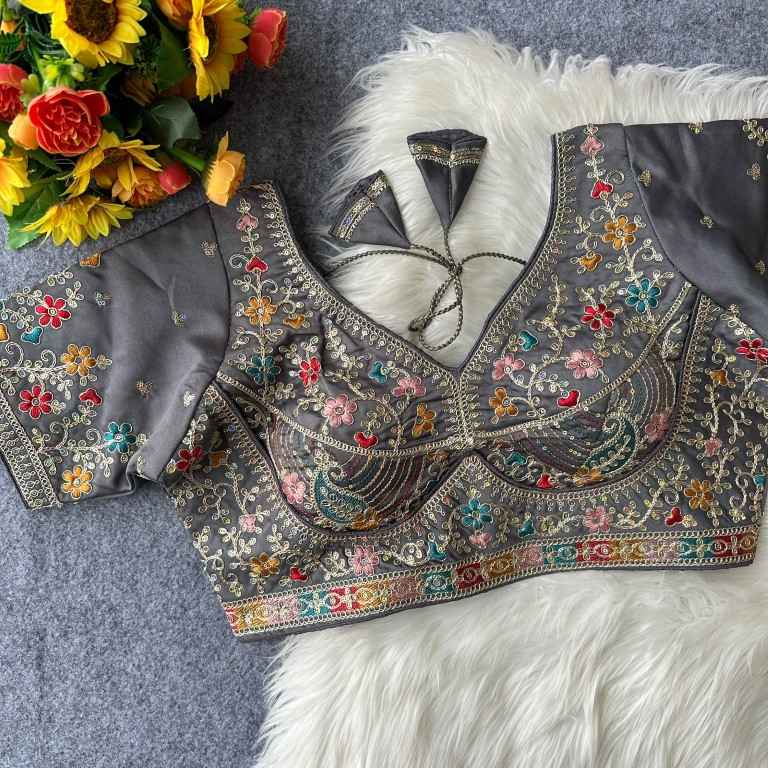 HEAVY SILK EMBROIDERY WORK DESIGNER BLOUSE