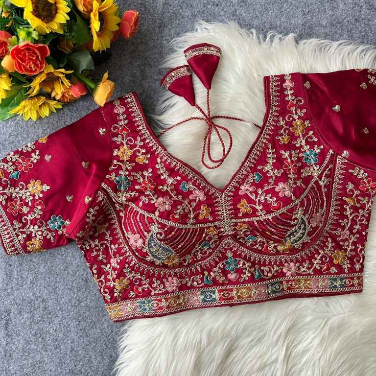 HEAVY SILK EMBROIDERY WORK DESIGNER BLOUSE