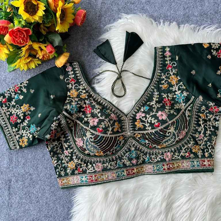 HEAVY SILK EMBROIDERY WORK DESIGNER BLOUSE