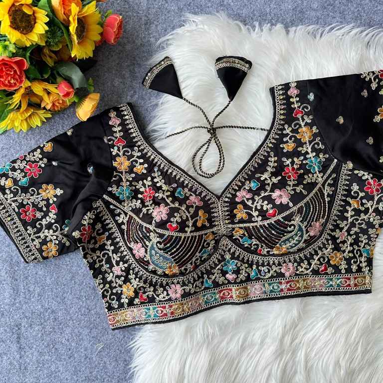 HEAVY SILK EMBROIDERY WORK DESIGNER BLOUSE