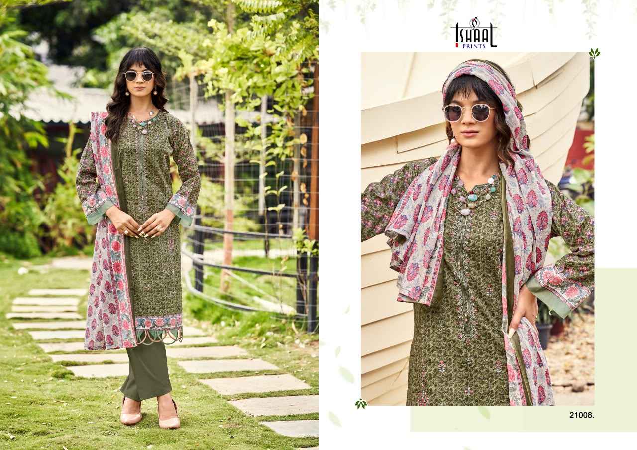 ISHAAL EMBROIDERED VOL-21 PURE LAWN EMBROIDERED DRESS MATERIAL