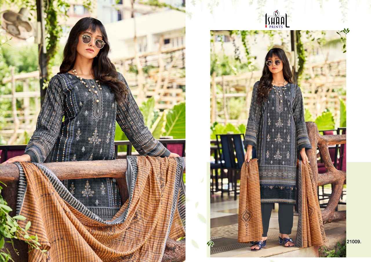 ISHAAL EMBROIDERED VOL-21 PURE LAWN EMBROIDERED DRESS MATERIAL