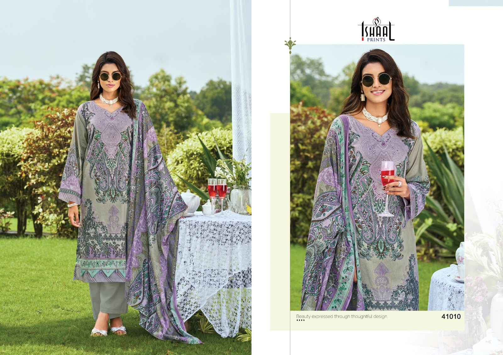 ISHAAL GULMOHAR VOL-41 PURE LAWN PRINTED DRESS MATERIAL 