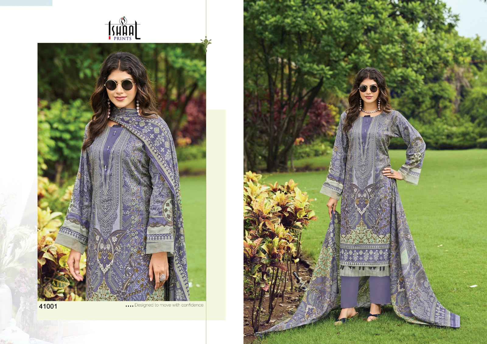 ISHAAL GULMOHAR VOL-41 PURE LAWN PRINTED DRESS MATERIAL 