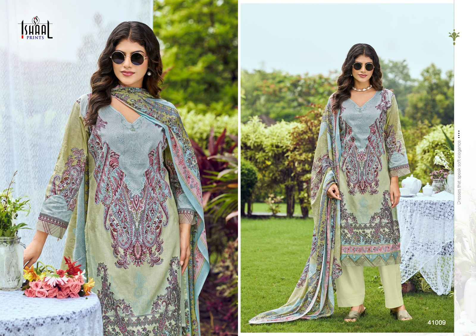 ISHAAL GULMOHAR VOL-41 PURE LAWN PRINTED DRESS MATERIAL 