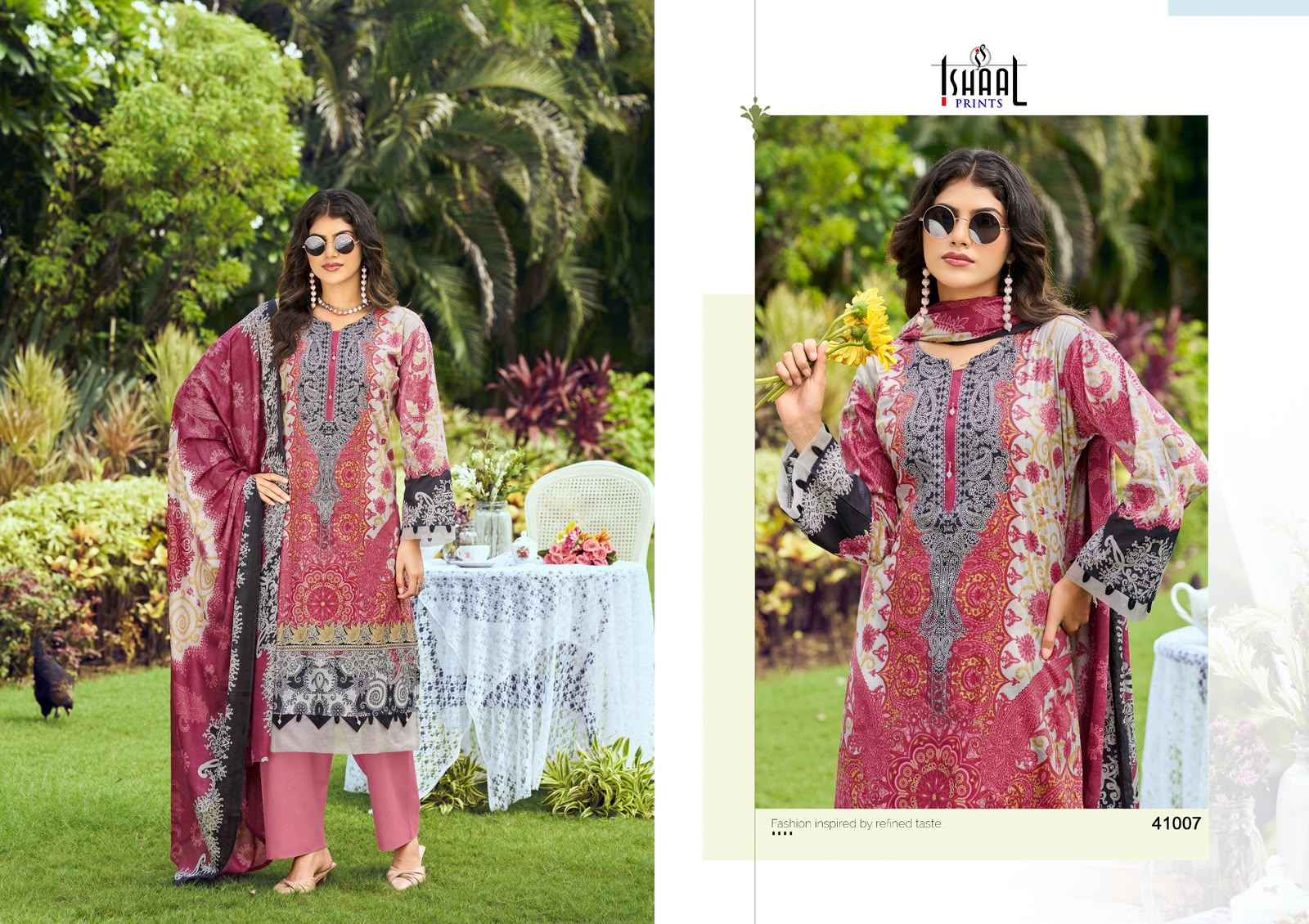 ISHAAL GULMOHAR VOL-41 PURE LAWN PRINTED DRESS MATERIAL 