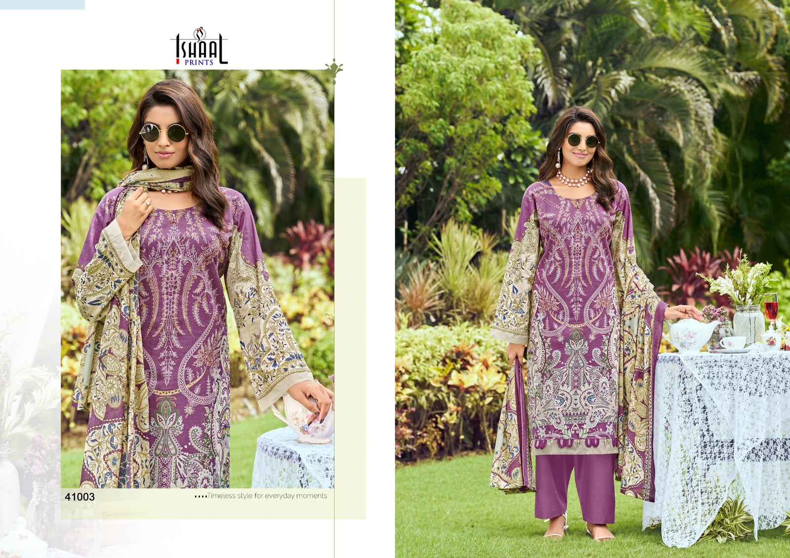 ISHAAL GULMOHAR VOL-41 PURE LAWN PRINTED DRESS MATERIAL 