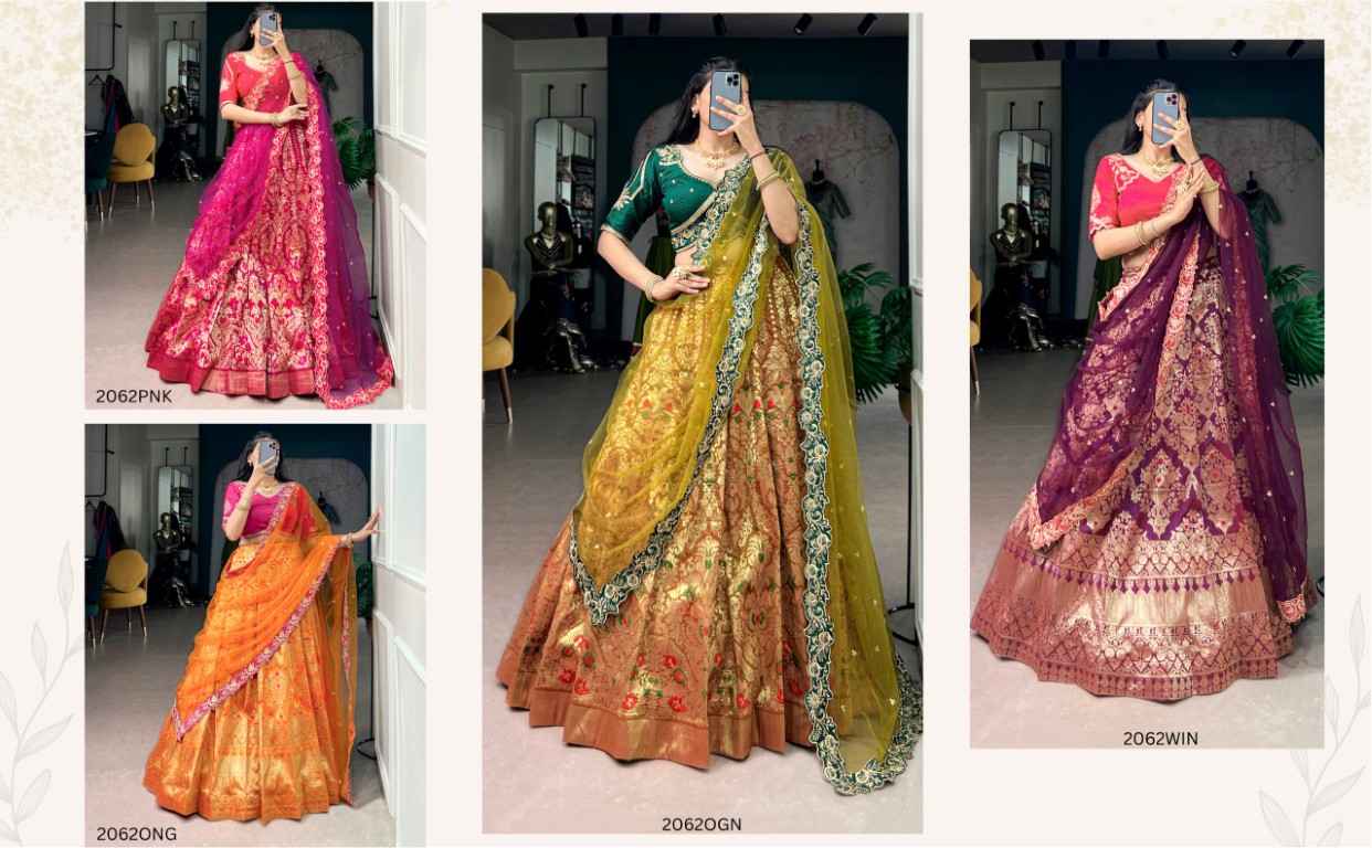 JACQUARD SILK ZARI WOVEN LEHENGA CHOLI