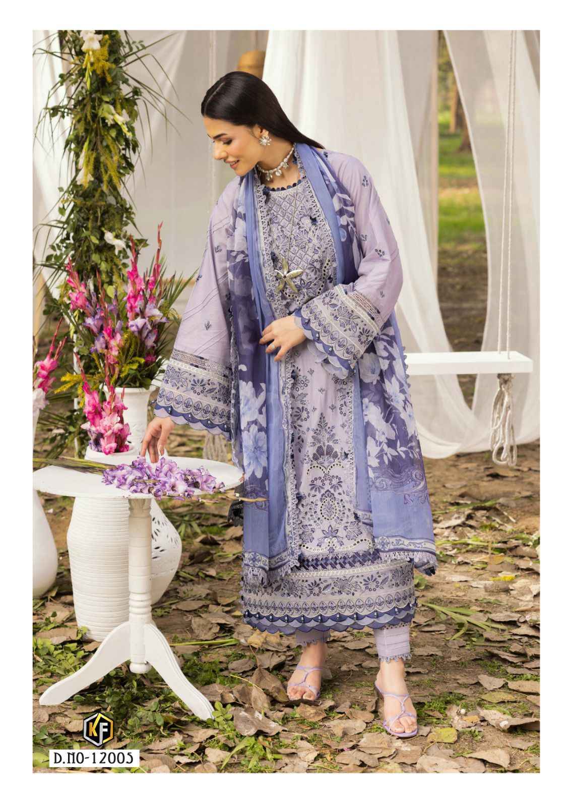 KEVAL SOHA NAZIR VOL-12 HEAVY COTTON KARACHI PRINT DRESS MATERIAL 
