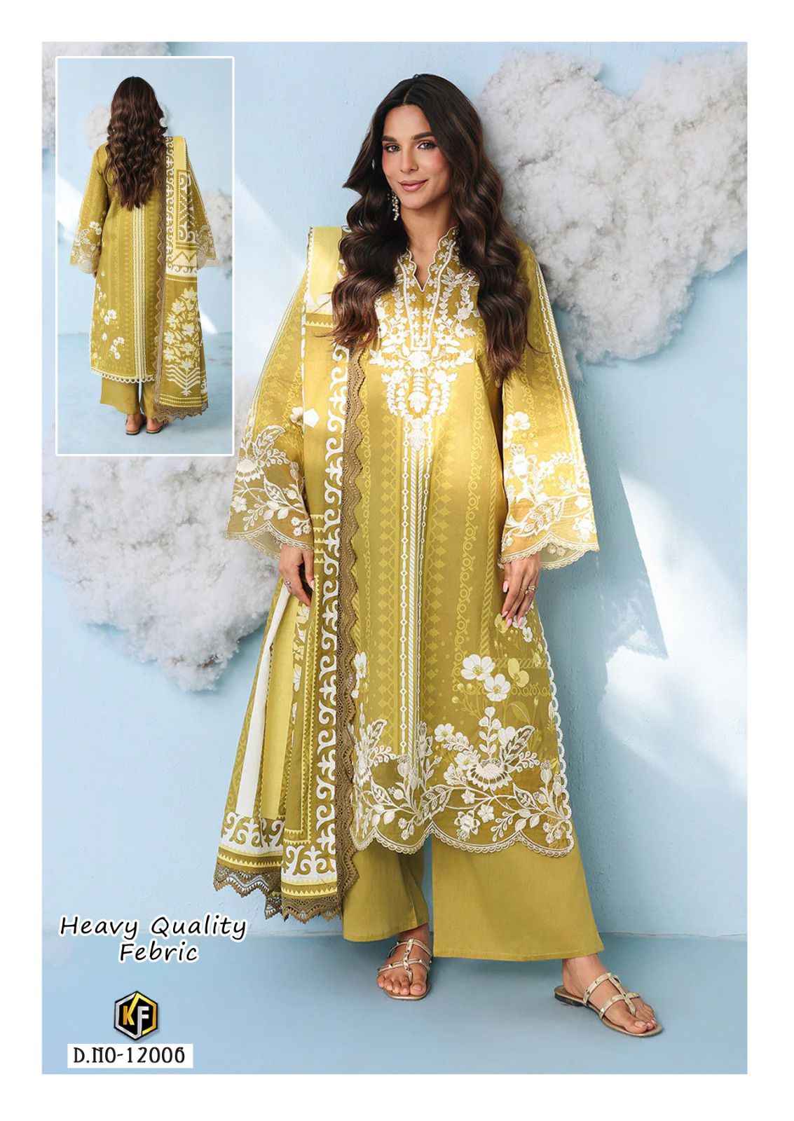 KEVAL SOHA NAZIR VOL-12 HEAVY COTTON KARACHI PRINT DRESS MATERIAL 
