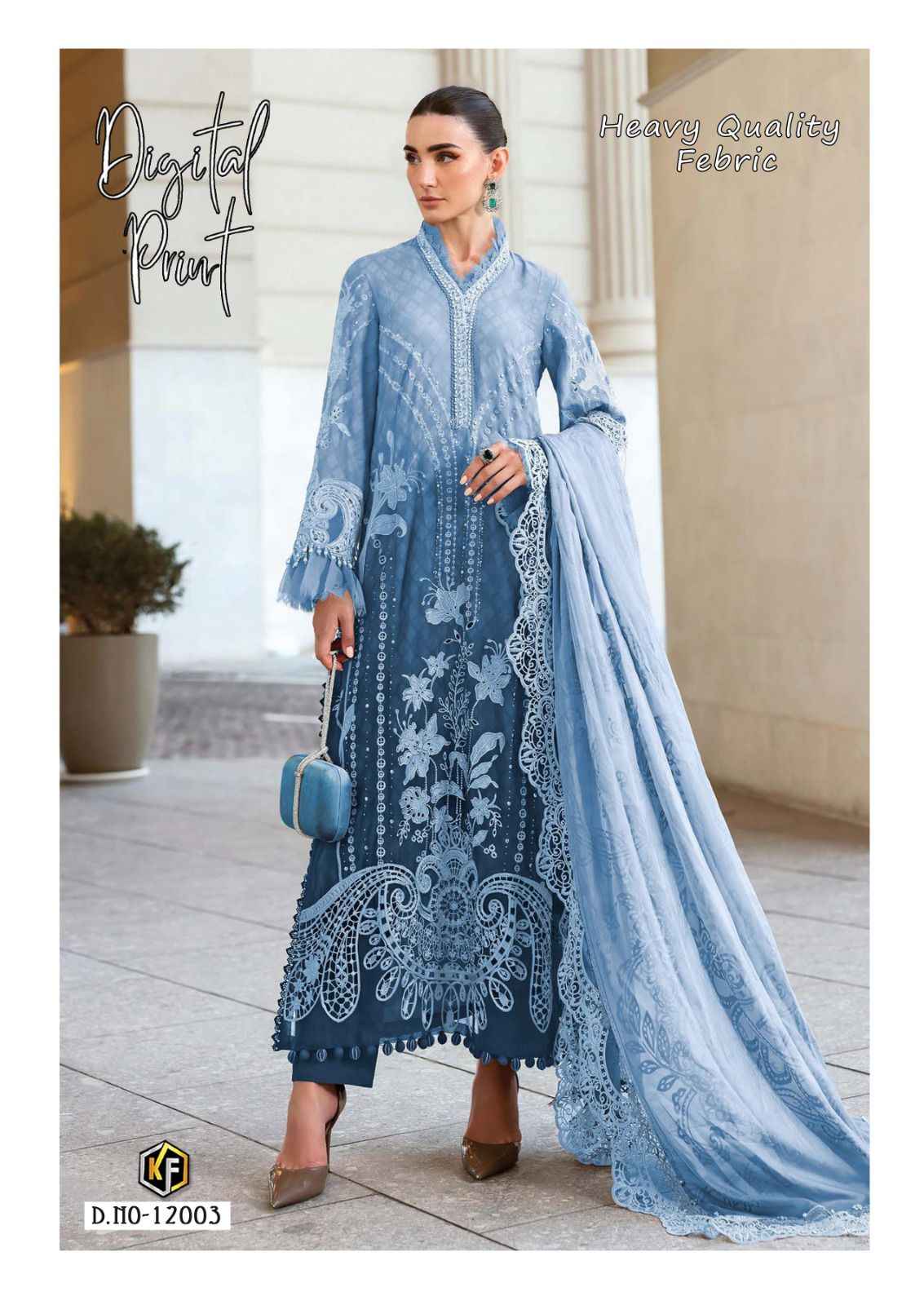 KEVAL SOHA NAZIR VOL-12 HEAVY COTTON KARACHI PRINT DRESS MATERIAL 