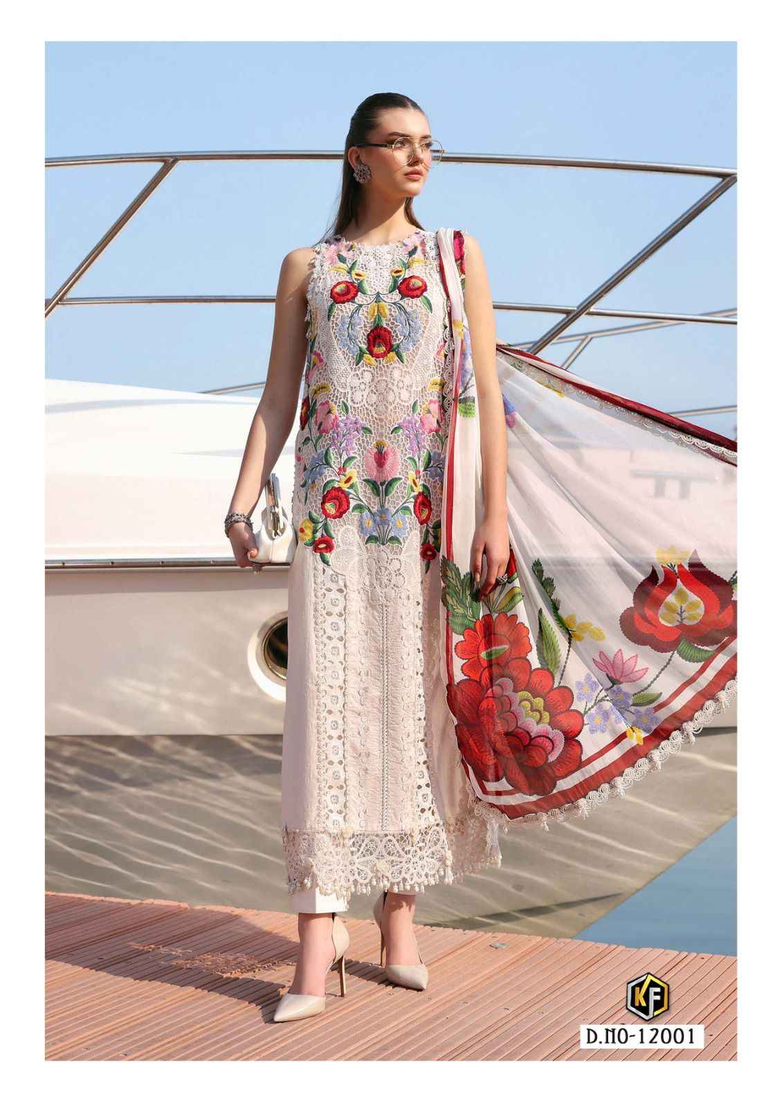 KEVAL SOHA NAZIR VOL-12 HEAVY COTTON KARACHI PRINT DRESS MATERIAL 