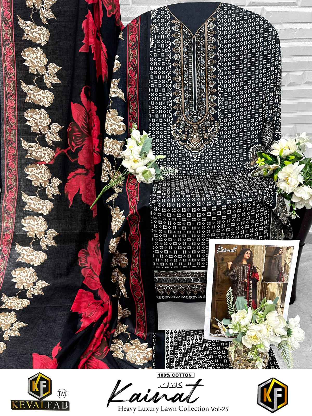 KEVALFAB KAINAT VOL-25 HEAVY COTTON PRINTED DRESS MATERIAL