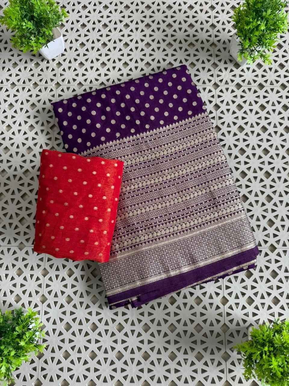SOFT CREPE KHADI SILK KALGA BORDER ZARI WEAVING SAREE 