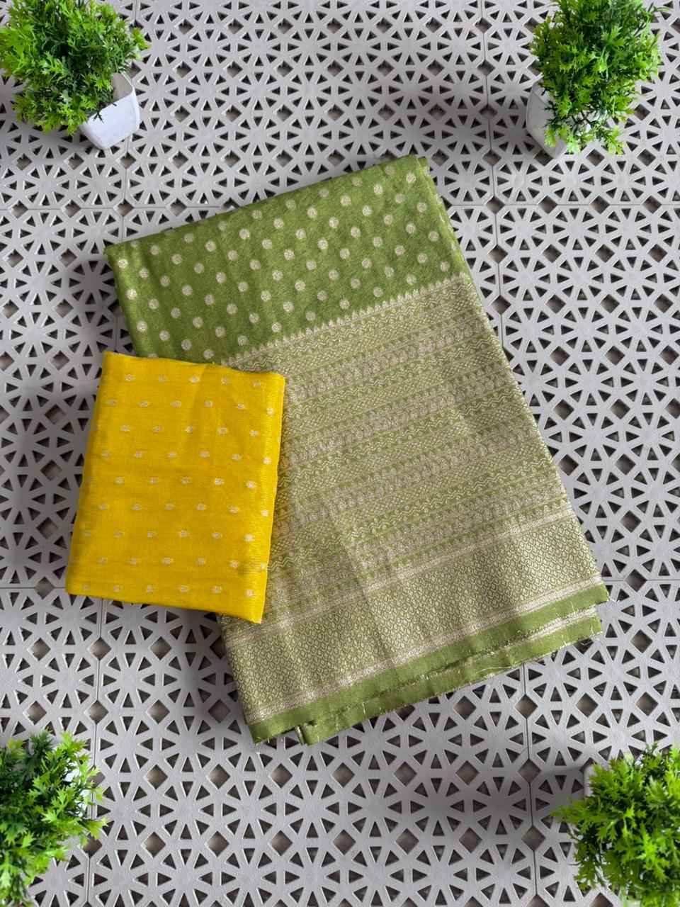 SOFT CREPE KHADI SILK KALGA BORDER ZARI WEAVING SAREE 