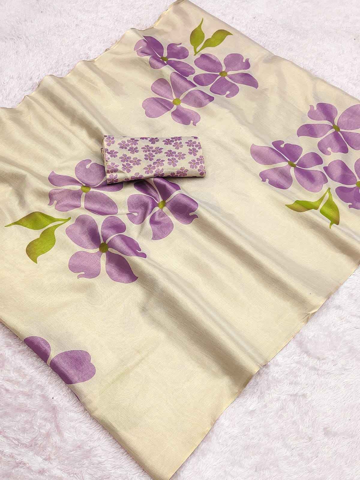 LINEN TISSUE SILK DIGITAL PRINTED SAREE 1