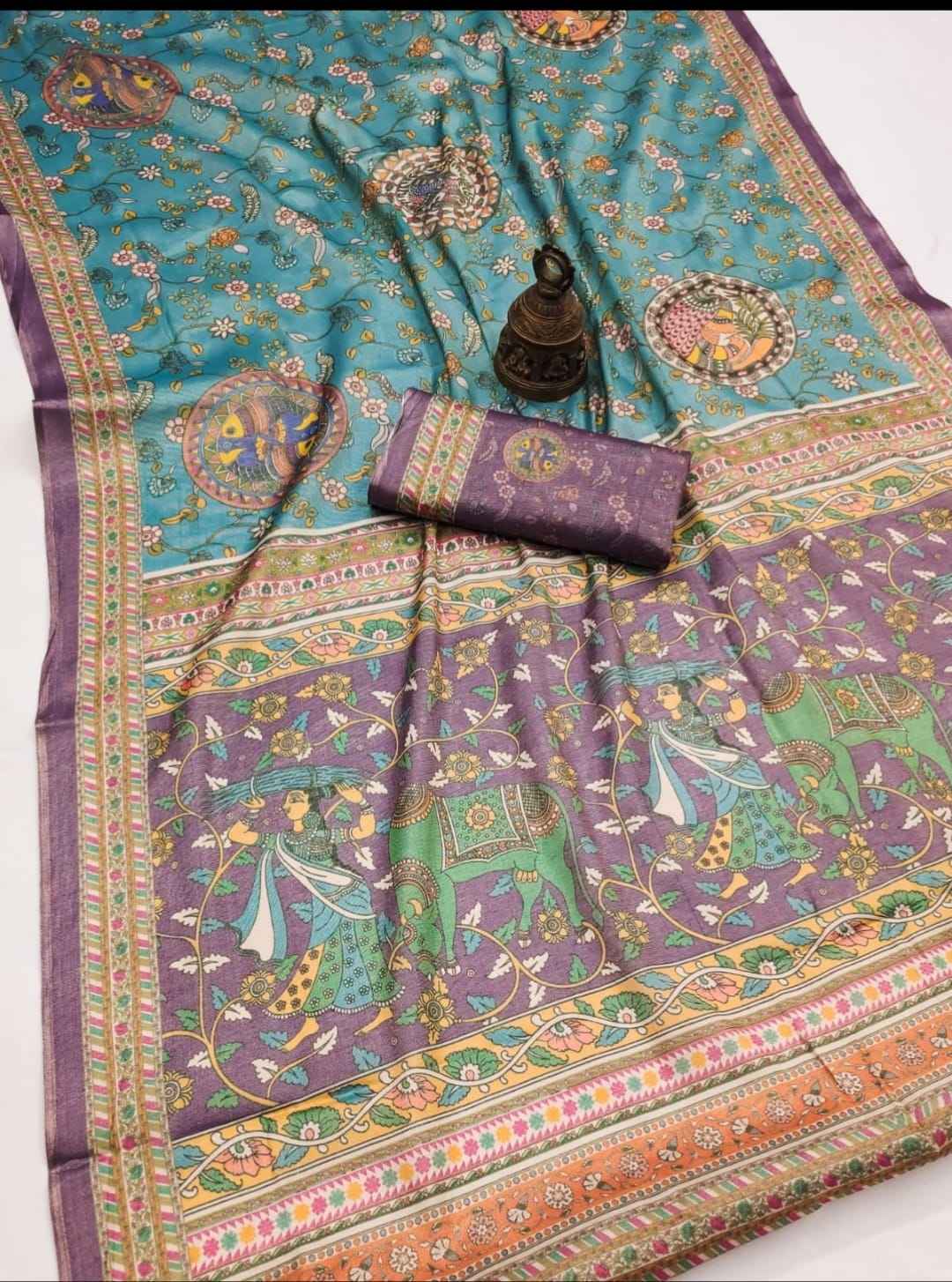 LINEN TISSUE SILK DIGITAL PRINTED SAREE 2