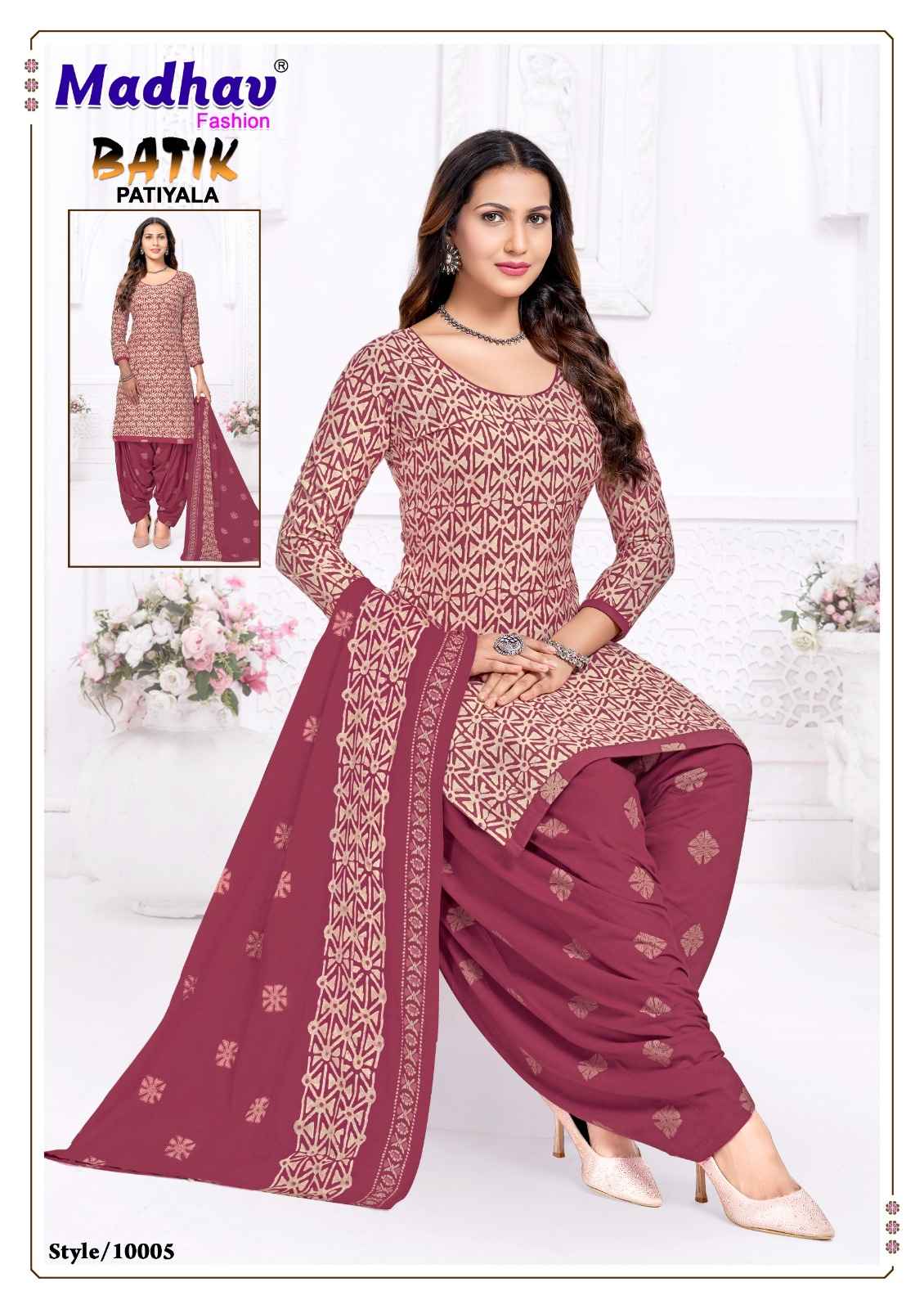 MADHAV BATIK PATIYALA VOL -10 COTTON PRINTED DRESS MATERIAL