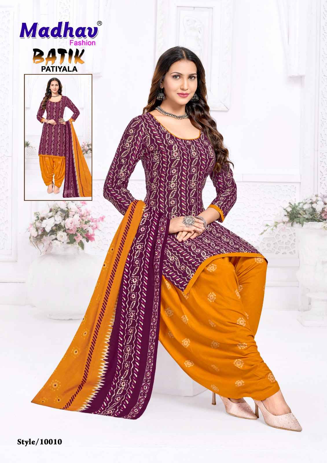 MADHAV BATIK PATIYALA VOL -10 COTTON PRINTED DRESS MATERIAL
