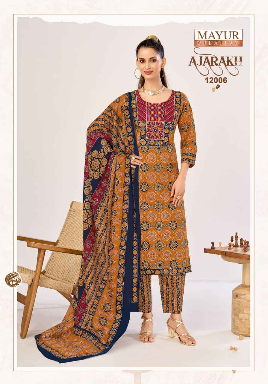 MAYUR AJARAKH VOL-12 PURE COTTON READYMADE SUIT 