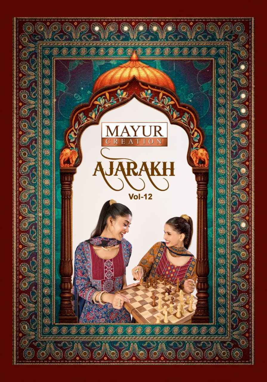 MAYUR AJARAKH VOL-12 PURE COTTON READYMADE SUIT 