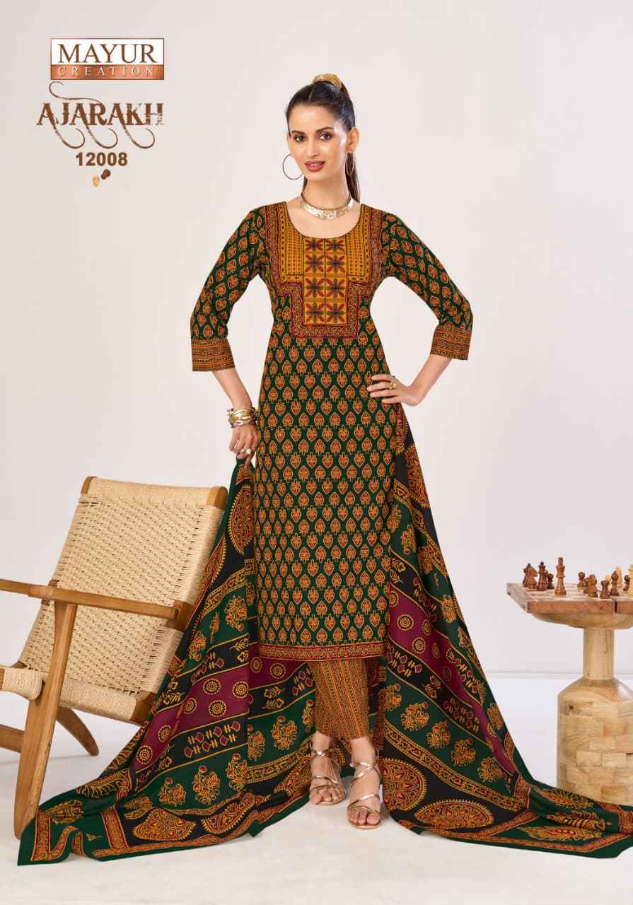 MAYUR AJARAKH VOL-12 PURE COTTON READYMADE SUIT 