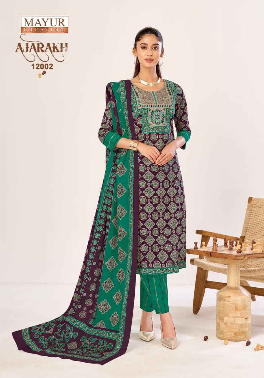 MAYUR AJARAKH VOL-12 PURE COTTON READYMADE SUIT 
