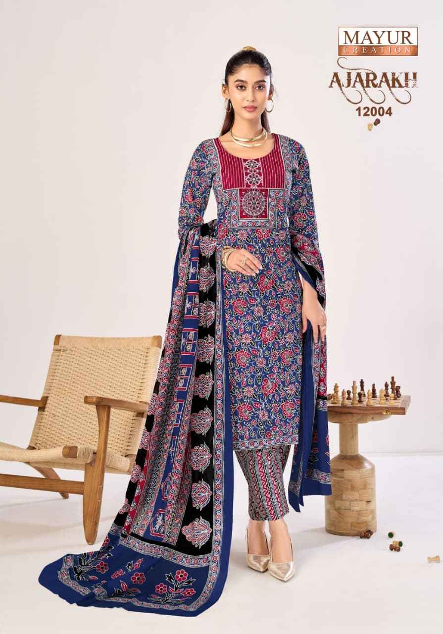 MAYUR AJARAKH VOL-12 PURE COTTON READYMADE SUIT 