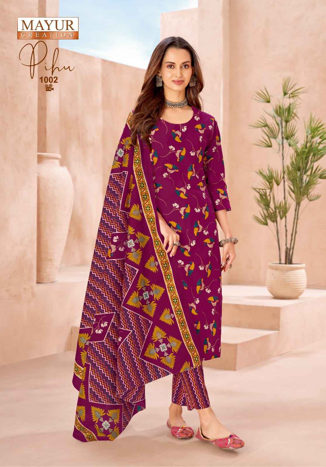 MAYUR PIHU VOL-1 PURE COTTON PRINTED DRESS MATERIAL 
