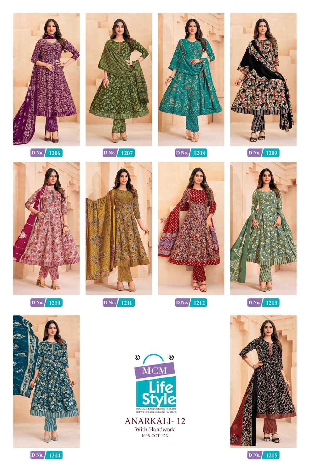 MCM ANARKALI VOL-12 PURE COTTON PRINTED ANARKALI SUIT