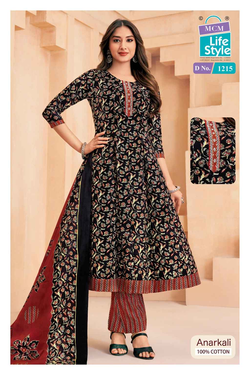 MCM ANARKALI VOL-12 PURE COTTON PRINTED ANARKALI SUIT