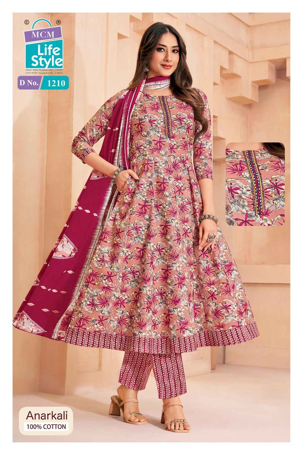 MCM ANARKALI VOL-12 PURE COTTON PRINTED ANARKALI SUIT