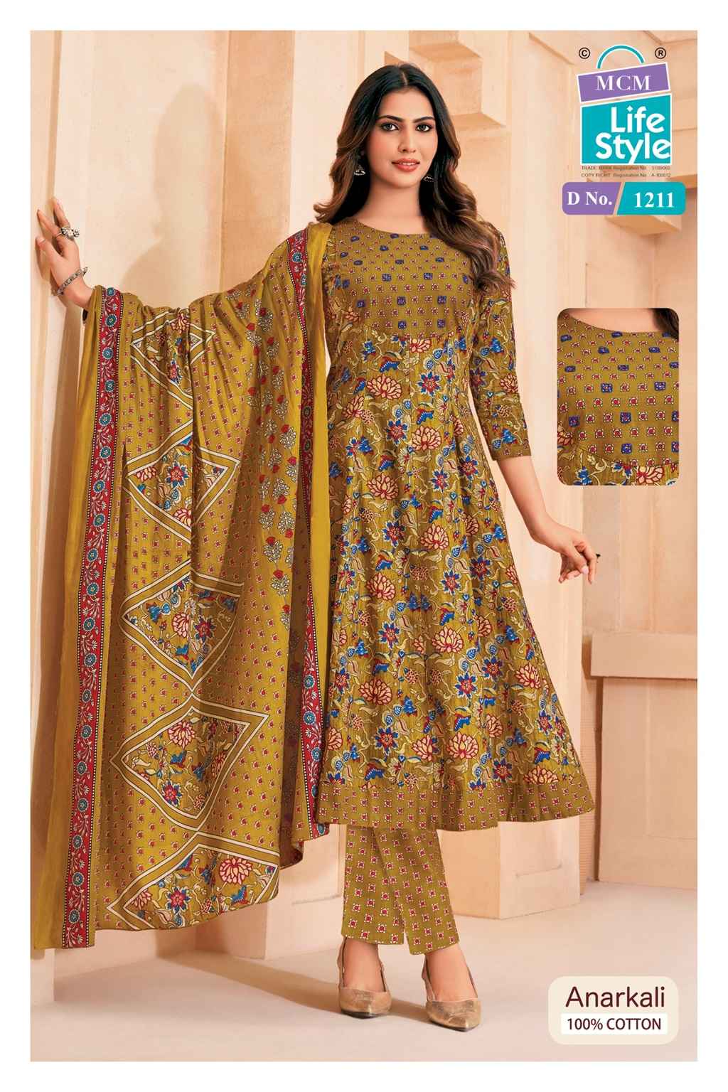 MCM ANARKALI VOL-12 PURE COTTON PRINTED ANARKALI SUIT