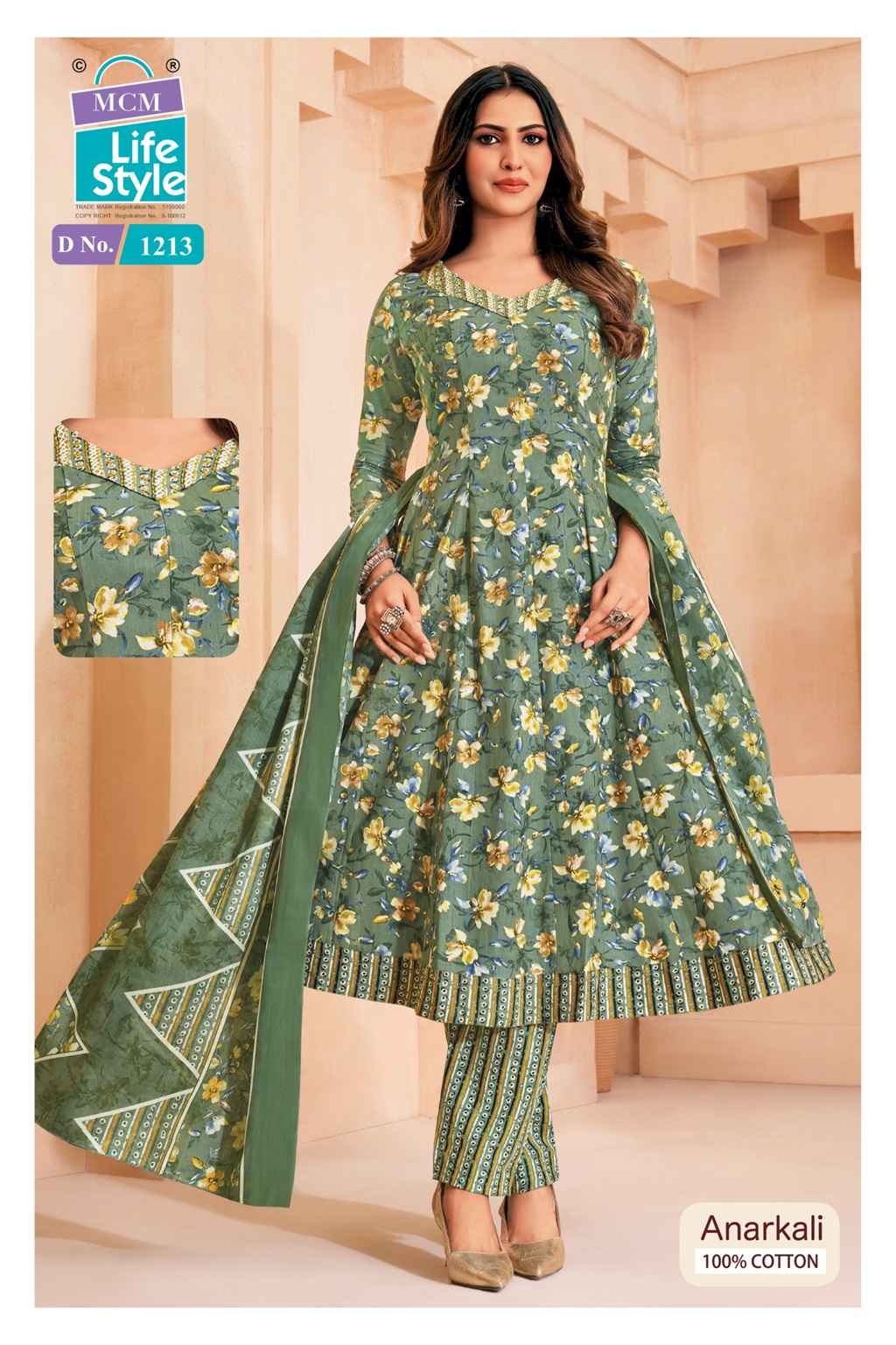MCM ANARKALI VOL-12 PURE COTTON PRINTED ANARKALI SUIT